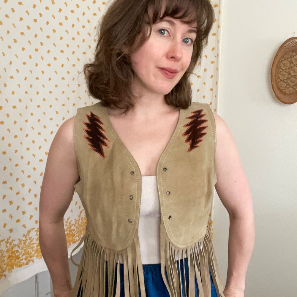 70s Fringe Western Upcycled Dire Wolf Piece – One of a Kind Grateful Dead - Picture 8 of 16